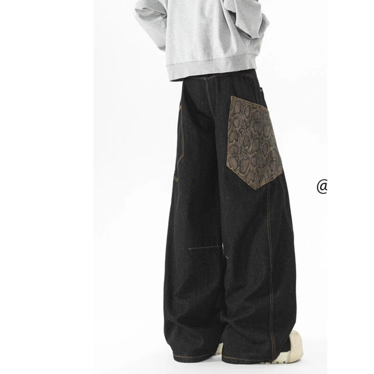 

Американские джинсы High Street Large KET для мужчин: летние, модные, брендовые, свободные, повседневные, широкие, прямые, с эффектом потертости