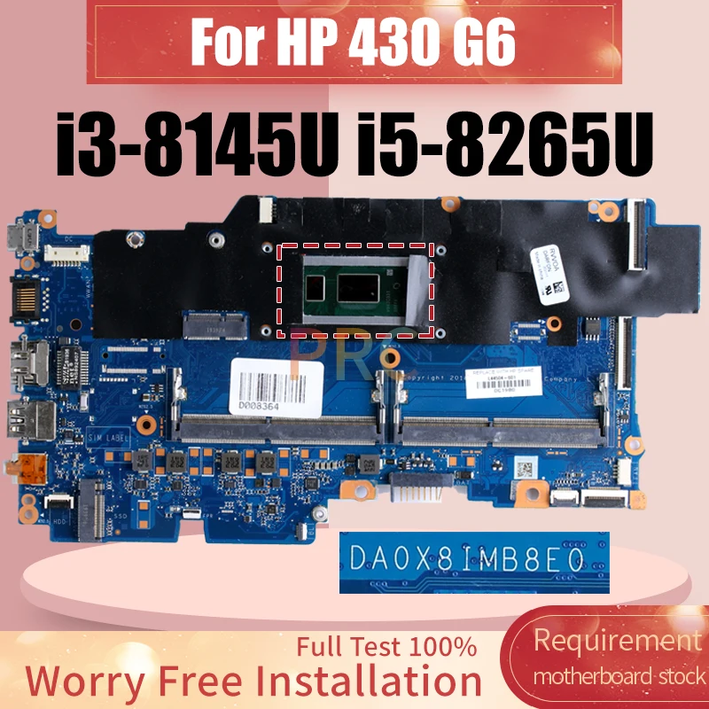 PRC store For HP ProBook 430 G6 Laptop Motherboard i3-8145U i5-8265U DA0X8IMB8E0 L44502-601 L44504-601 Notebook Mainboard