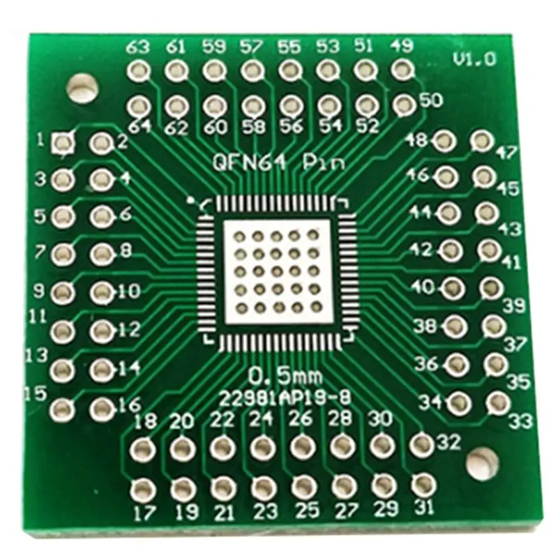 FFYY-QFN56 QFN64 Adapter Board Converter Pin Board Immerse 0.5Mm Transfer Board 10Pcs