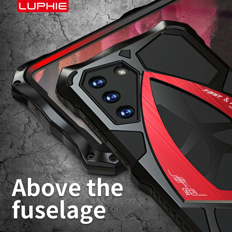 Luphie Aluminum Metal Silicone Shockproof Case For Samsung S24 S23 S22 Ultra S21 Plus 360 All Round Coverage Protection Cover