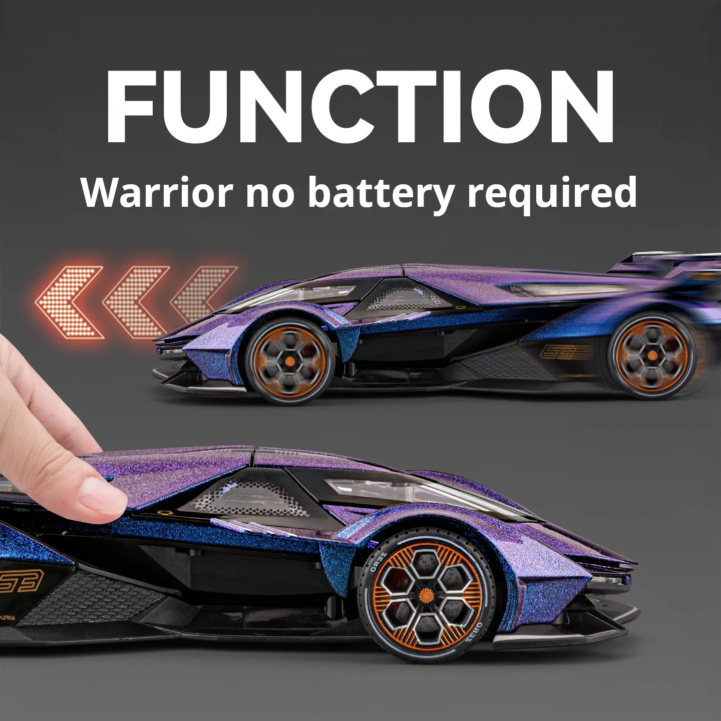 Edição limitada 1:24 simulação lamborghini v12 supercar modelo de carro de liga com som e luz brinquedo para meninos presente colecionáveis