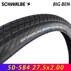 SCHWALBE Original BIG BEN 27.5x2.00 Comfort Black Wired Bicycle Tire for City Commuter Bike Tire Cycling Parts