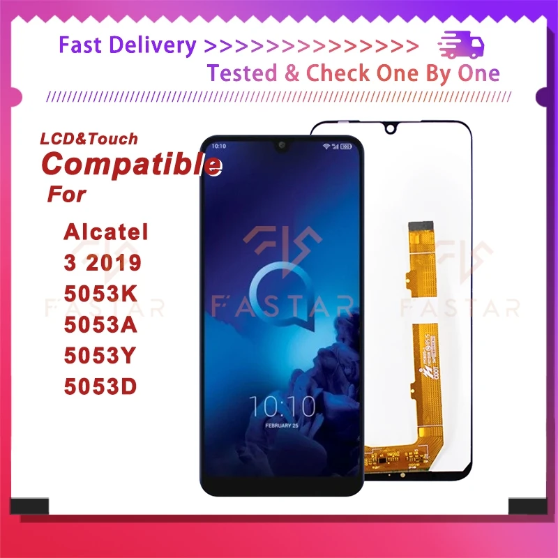 

5053 5.94" Tested For Alcatel 3 2019 LCD 5053A 5053Y 5053D LCD Display Touch Digitizer Assembly Replacement Screen OT5053 lcd