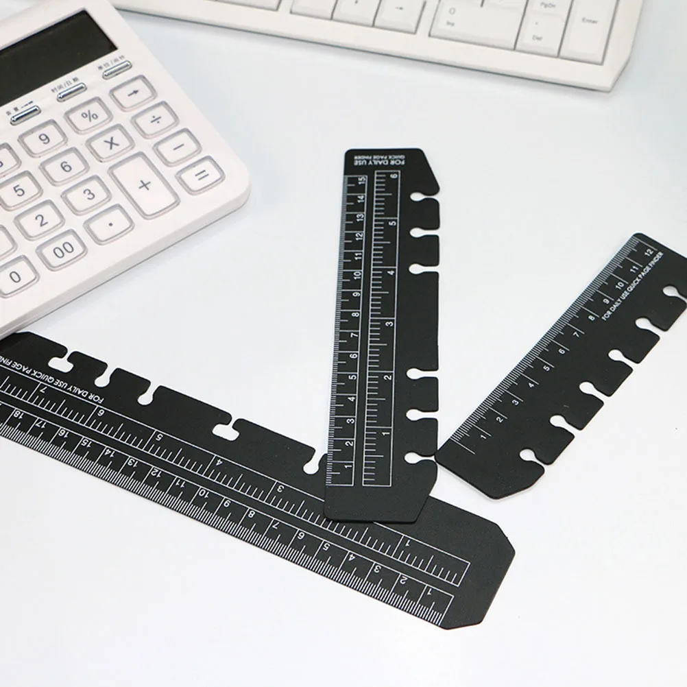

3Pcs Clear PVC Bookmark Ruler Page Separator for 6-Hole Binders A5 A6 A7 Lightweight Portable Organizer for School Office