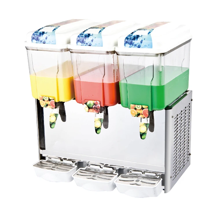 Commercial 3-Tank Fruit Juicer Dispenser with Motor 220V High Productivity Keshi Brand for Electric Use