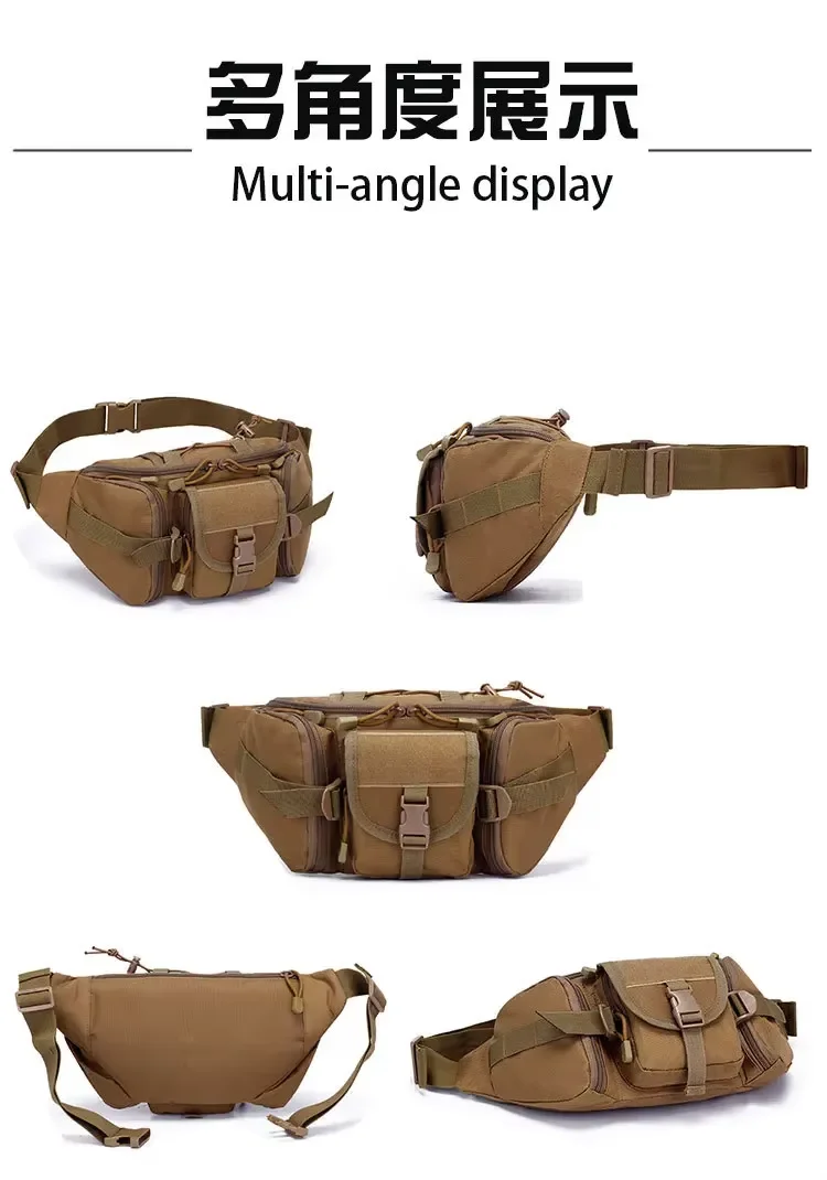 Taktische Gürteltasche für Herren, Nylon-Hüfttasche – Outdoor-Sport, Radfahren, Reisen, Wandern, Camping, Hüfttasche, kleine Gürteltasche – Detail 3