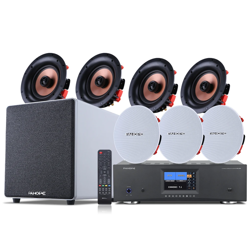 

TYK-701 7.1 Home Theater Ceiling Speaker Set DTS Shadow K Surround Decoder Amplifier With Subwoofer Speaker System