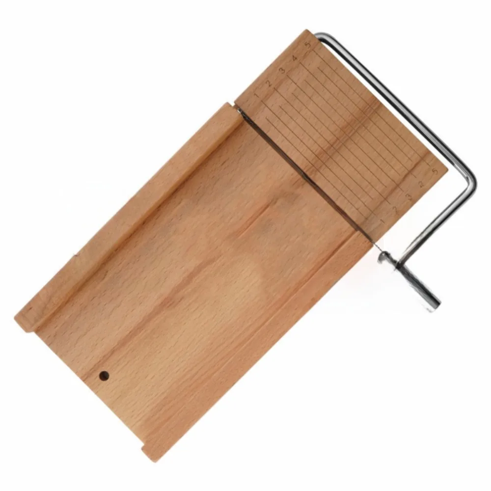 

Multifunctional Wood Cheese Slicer Stainless Steel Wire Handmade Ham Slicer with Scale Cheese Cutter Butter