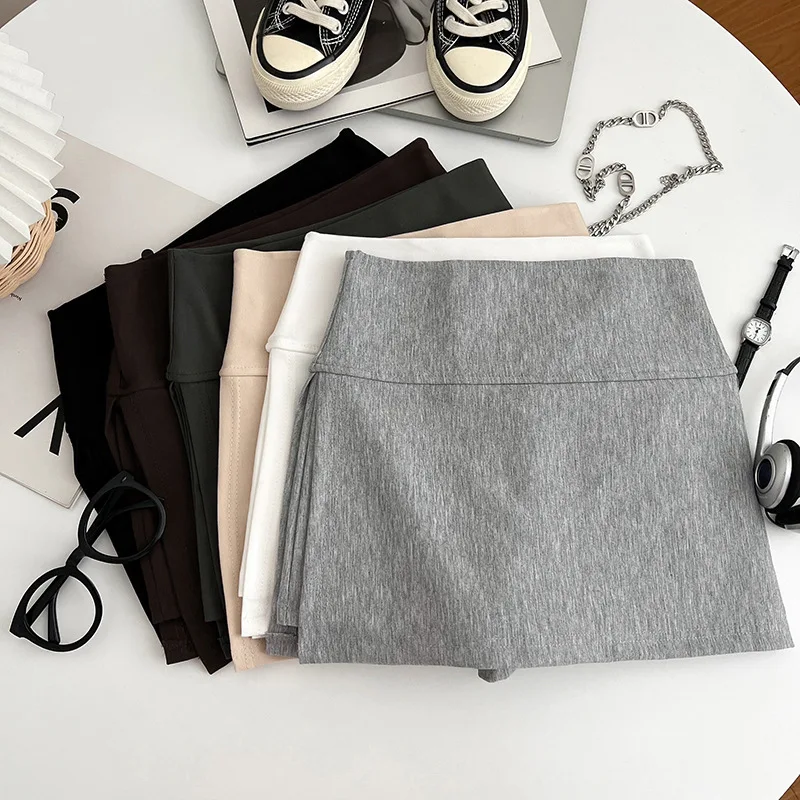

Hot Girl Fashion Summer Versatile High Waist Slim Side Slit Mini Skirt Anti Exposure Bodycon Pencil Skirt Women