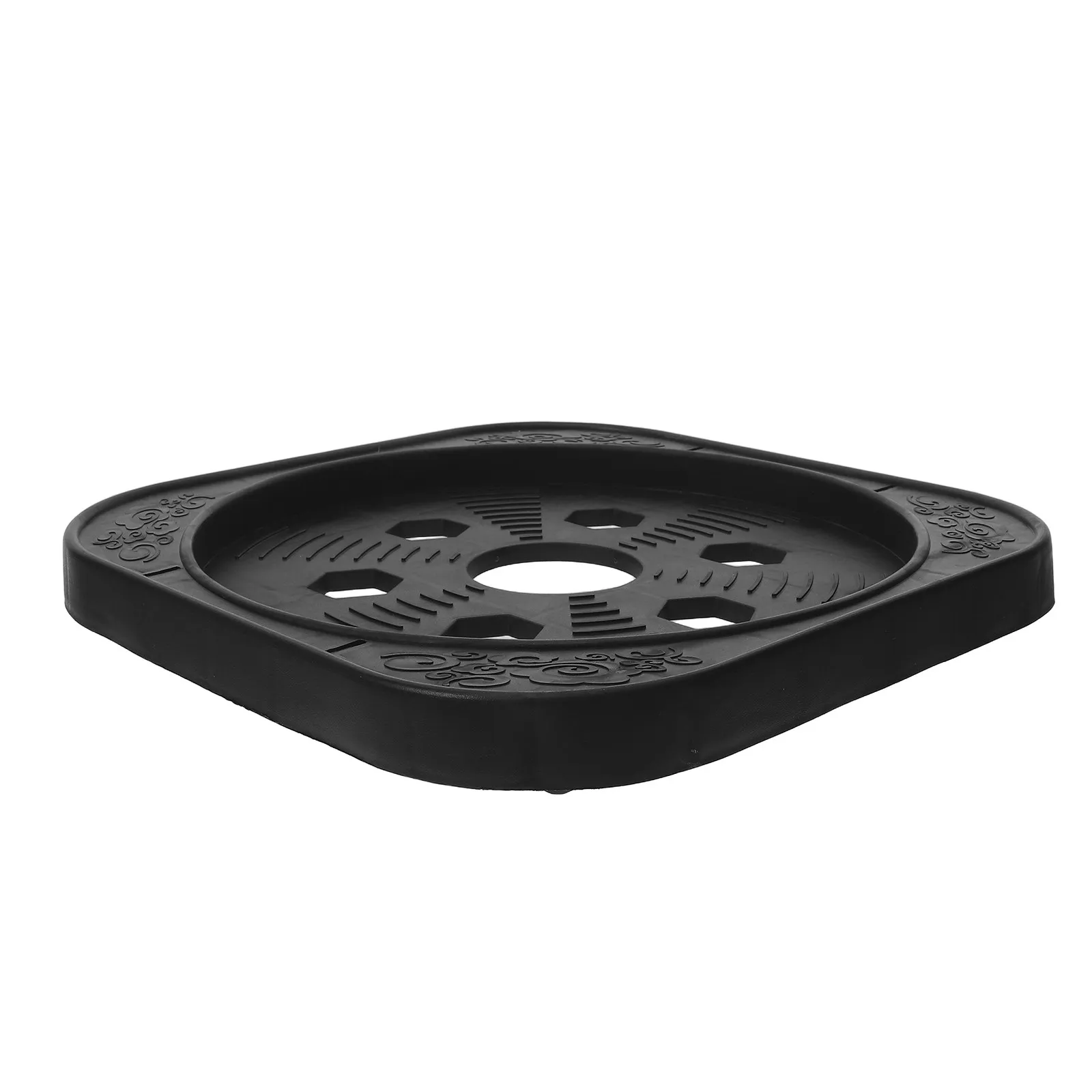 Movable Gas Tank Tray 26.5cm Propane Cylinder Holder Base Plate with Wheels Anti-Slip Barbecue Grilling Propane Stand
