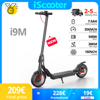 iScooter i9M 10 Inch Electric Scooter 36V 7.5Ah Battery 500W Power Motor 3 Modes Max Speed 35km/h 30KM Range Foldable e Scooter