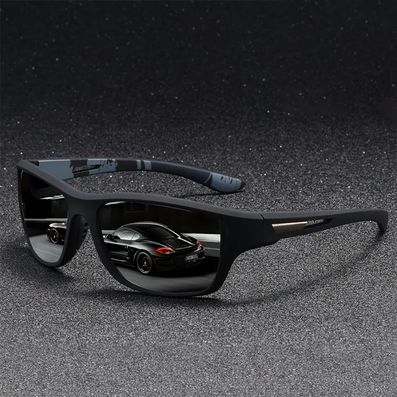 1pcs Men Oval Wide Frame Street Sunglasses, Mirror Full-Rim, Washable for Party, Shooting & Daily Wear