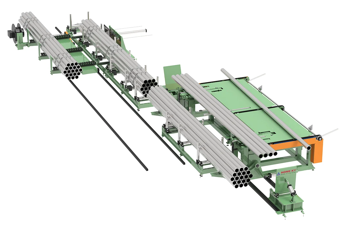 Tube Bundle Packing Machine Tube/pipe Line Factory/manufacturer Semi-auto bundle Steel by Hong Ky for Steel Manufacturing Plant