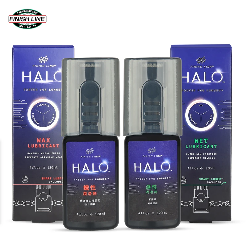 Finish Line 120ml HALO Bicycle Chain Lubricant Wax/Wet Long-lasting Lubricantion New Oiling Method Bike Chain SmartLuber