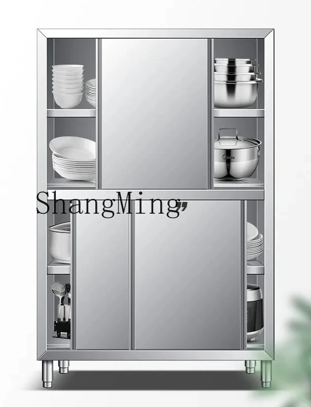 

CL kitchen utensils storage cabinet custom stainless steel four-door dining cabinet hotel restaurant kitchen vertical sliding