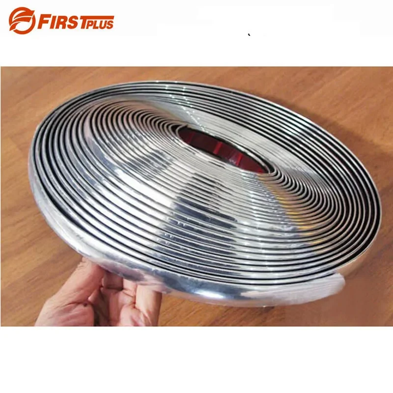 1 Meters Width 10mm Chrome Silver Car Body Window Air Outlet Moulding Trim Strips