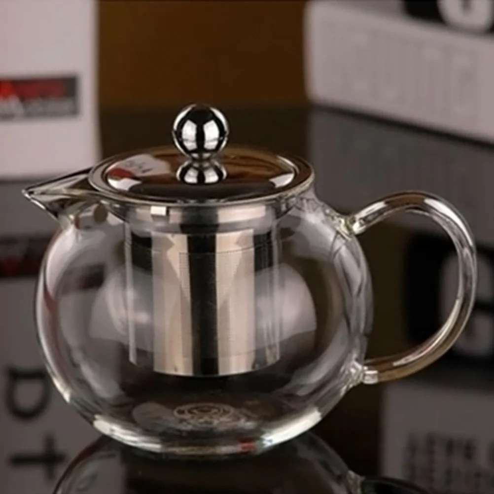 

1300ml Borosilicate Glass Teapot Heat Resistant Handcrafted Tempered Glass Teaware Stainless Steel Strainer for Hot Cold Drink