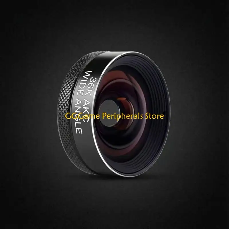 U55B Phone Wide Lens 150 Degree Smartphone Camera Mount with Metal Body and Spring Clamp for Travel Group Photos Landscape