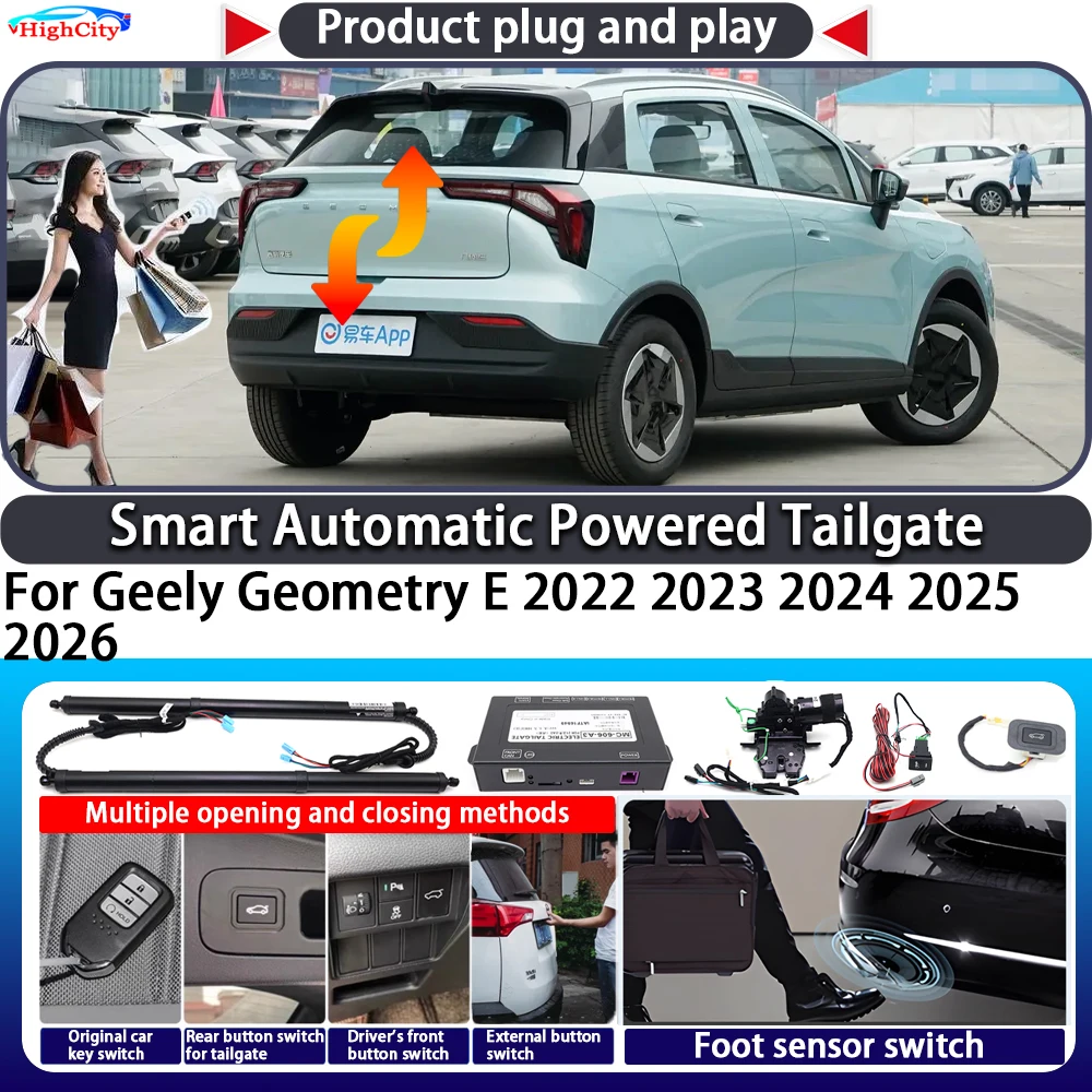 

For Geely Geometry E 2022 2023 2024 2025 2026 Smart Automatic Powered Tailgate Key Trunk Lift Close Kit Electric Power Tailgate