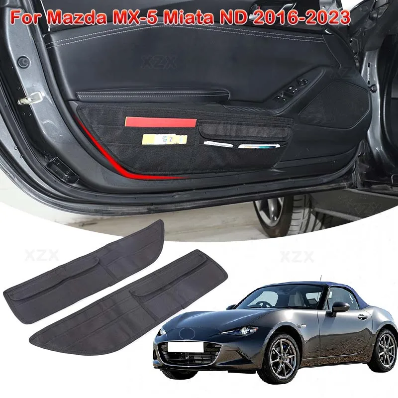 For Mazda MX-5 Miata ND 2016-2023 Car Front Door Storage Bag Car Tailgate Storage Bag Zipper Tool Box Car Accessory