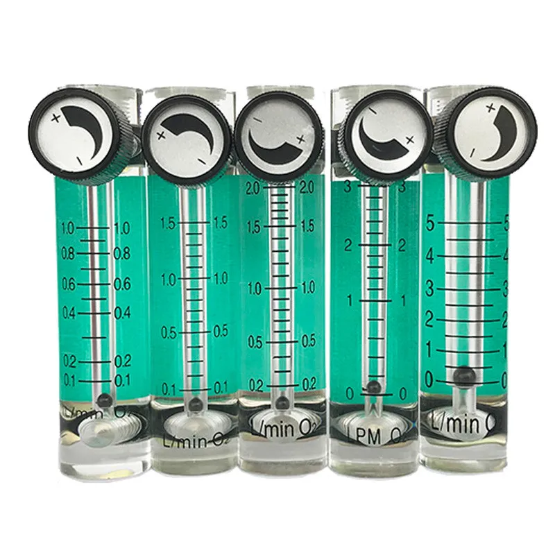 Panel O2 Oxygen Flow Meter 0-1/0-2/0-5/0-10/0-20 LPM for Oxygen Concentrator with Flow Controller Flowmeter for Ozone