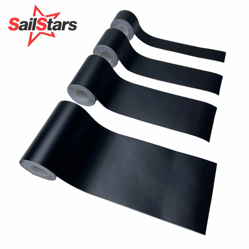 3/5/7/10cm Matte Black Vinyl Wrap Stripes Chrome Delete Tape Window Trim Film Stickers Decal For Auto Door Pillar
