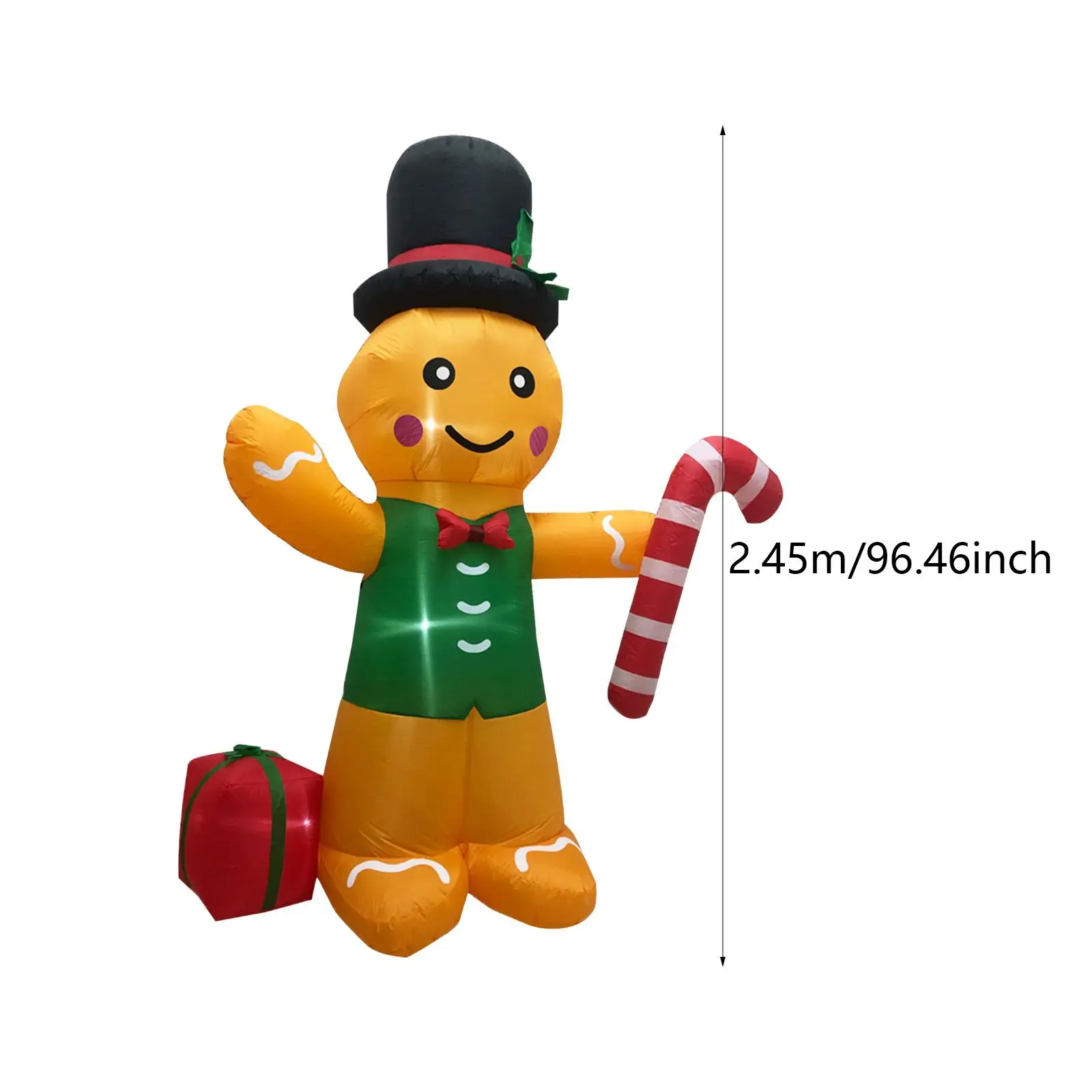 Inflatable Cute Props Luminous Toy Giant Built in LED Lights Xmas Decor for Patio Outdoor Holiday Lawn Garden