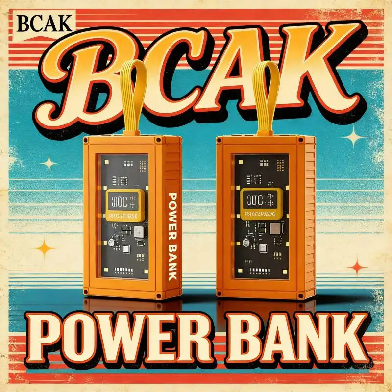 BCAK Tech Aesthetic Transparent Power Bank Real Time Battery Display 120W Fast Charging for Xiaomi iPhone Samsung