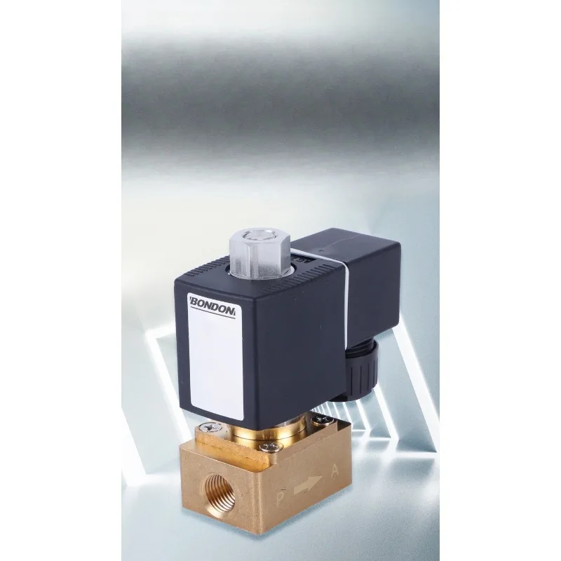 6013 بوندون؛ صمام مياه كهرومغناطيسي صامت مع بداية ضغط صفر، منفذين، وضعين، نحاس وفولاذ مقاوم للصدأ #5