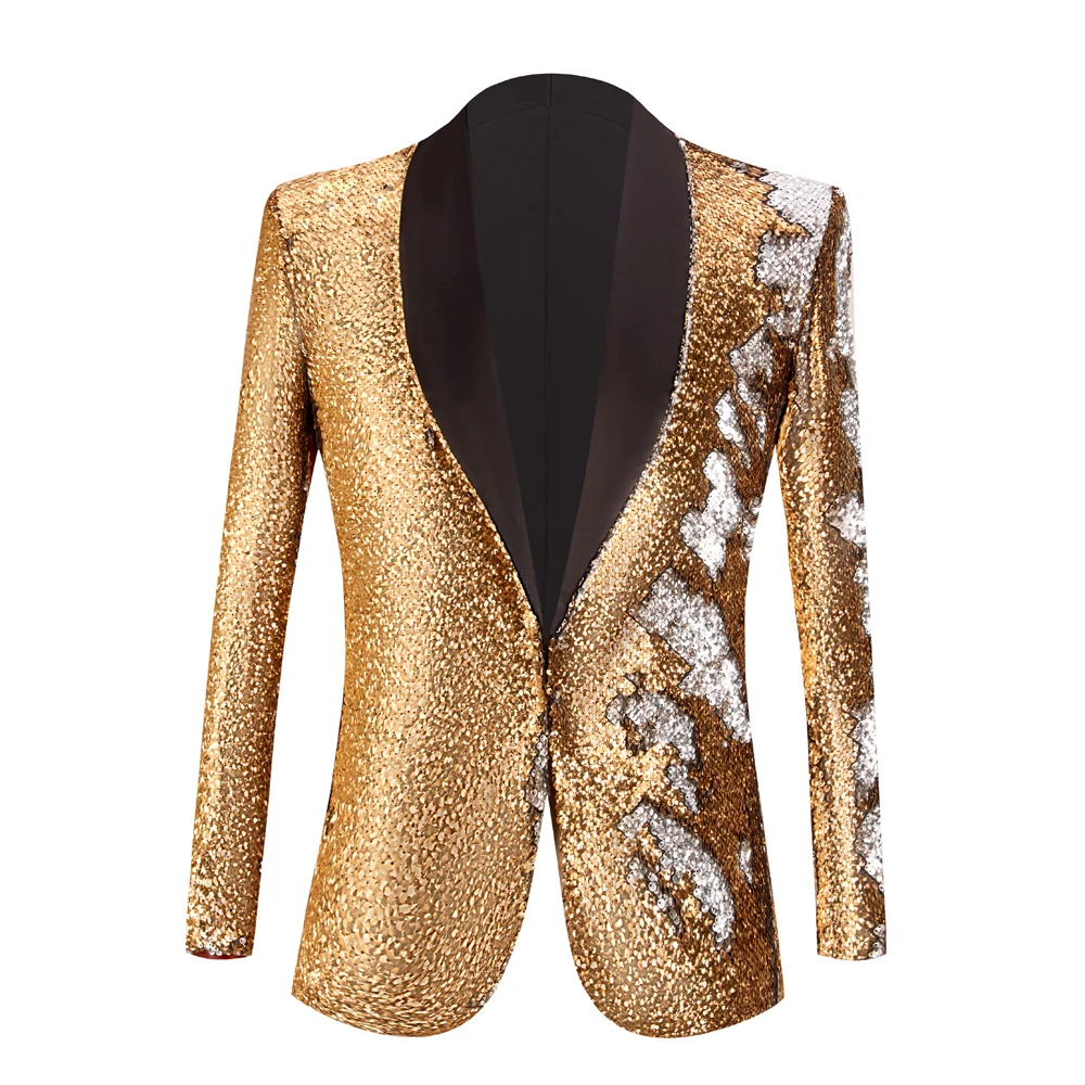 

Mens Sequins Suit Blazer Jacket Brand Shiny Glitter Embellished Blazer Male Slim DJ Club Stage Blazer Formal Wedding