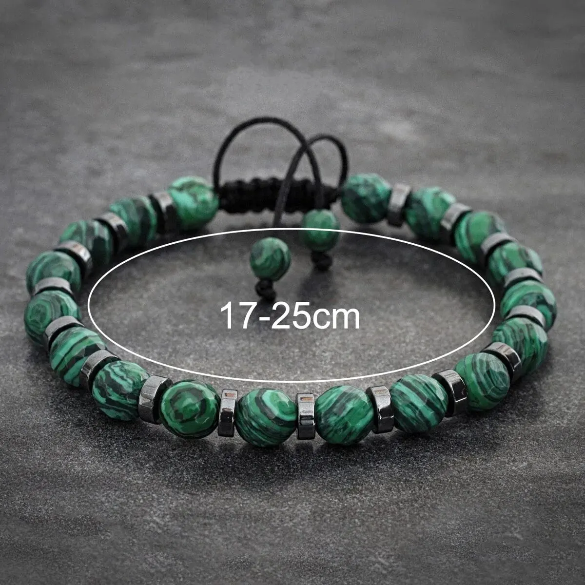 4 Styles Fashionable Malachite Bracelet, Natural Stone Beads Bracelet for Men and Women Valentine's Day Gift image 2