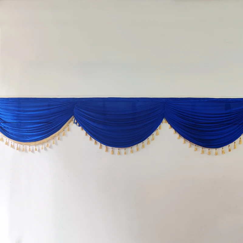 

3/6M Event Party Valance Drape Panel Decoration Wedding Backdrop Curtain Swag Stage Background Drapery Table Skirt Ice Silk Swag