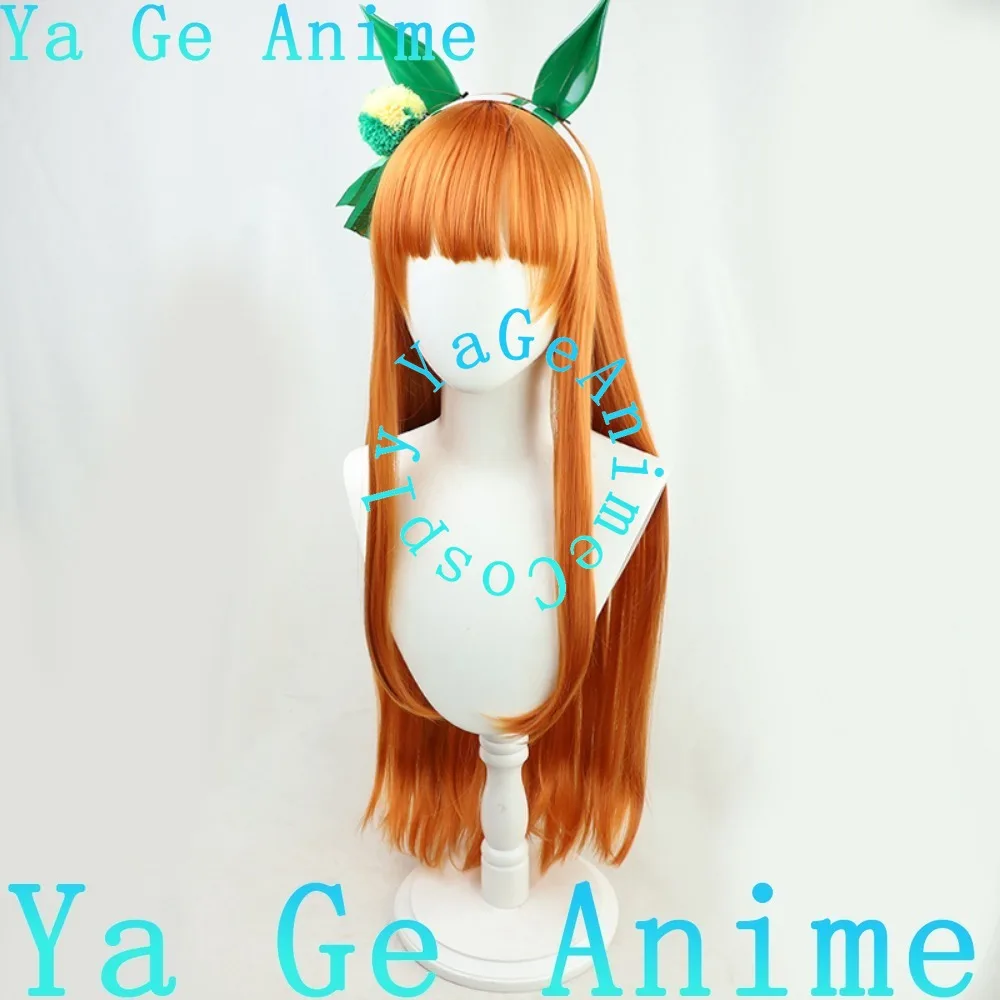 Uma Musume Pretty Derby Silence Suzuka Косплей Парик Хвост Украшение для волос Аниме Хэллоуин Вечеринка Синтетические термостойкие волосы