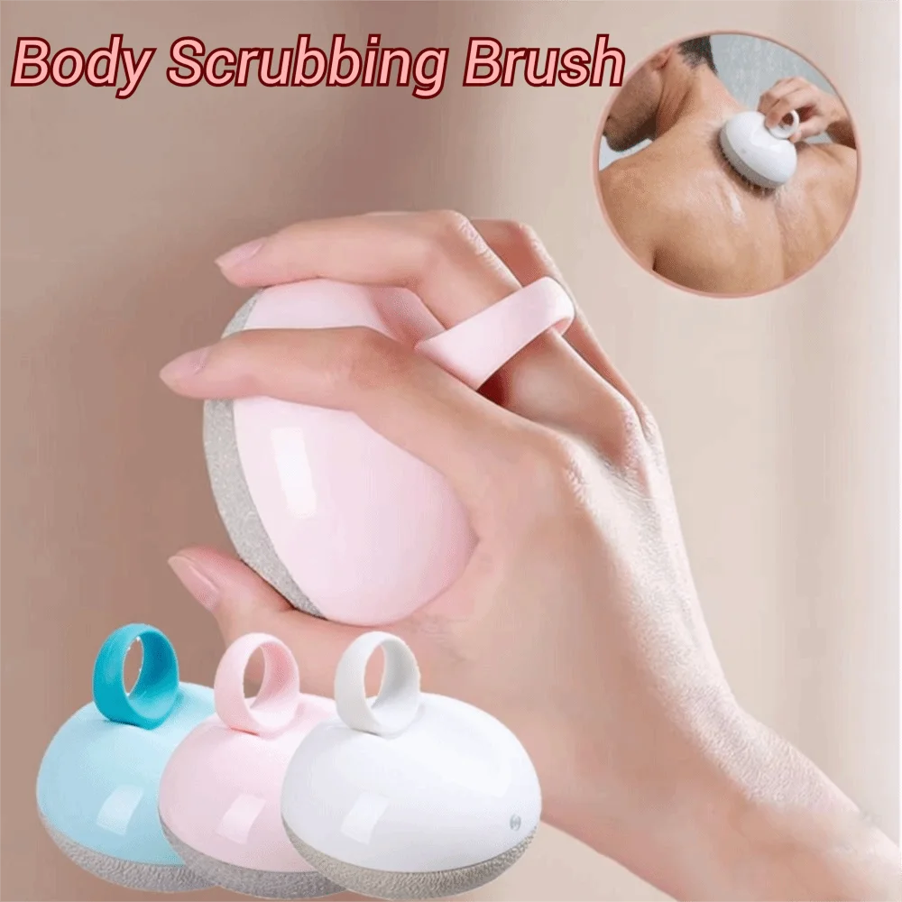 Ergonomic Handle Body Scrubbing Brush Replaceable Coarse Sand Cover Deep-Cleaning Bath Cleaning Scrubber Dirt Removal