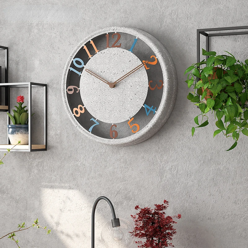 

Round Mute Wall Clock Nordic Design Metal Hollow Wall Wall Clock Home Clock Wall Mute Clock Decorative Household Supplies