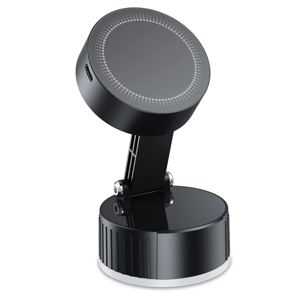5W/7.5W/10W/15W Black Mobile Phone Stand Regular Stand Vacuum Sucker Phone Stand Magnetic Phone Holder Interior Accessories