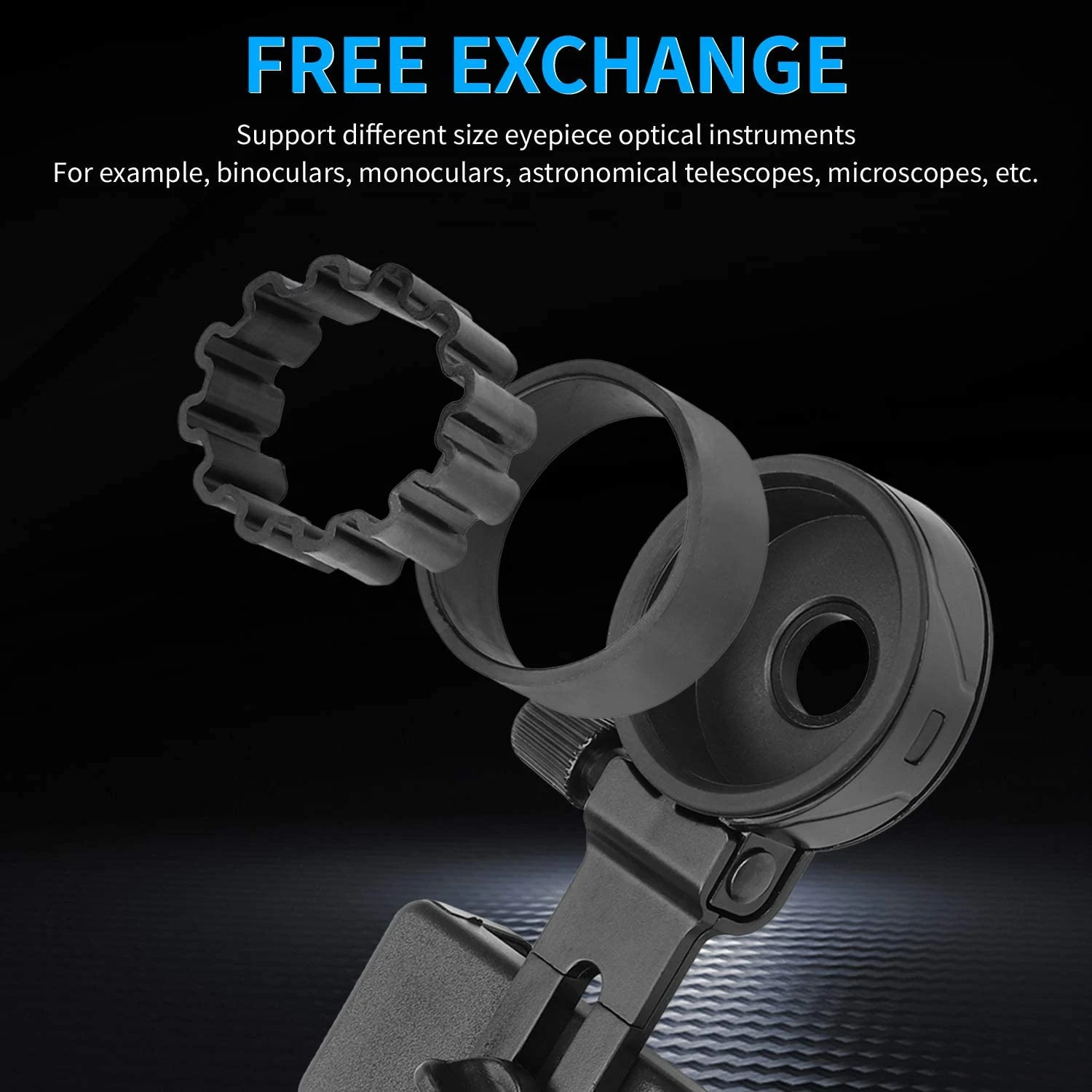 ABKQ-Telescope Cell Phone Adapter Mount,Universal Compatible Binocular Monocular Spotting Scope Telescope