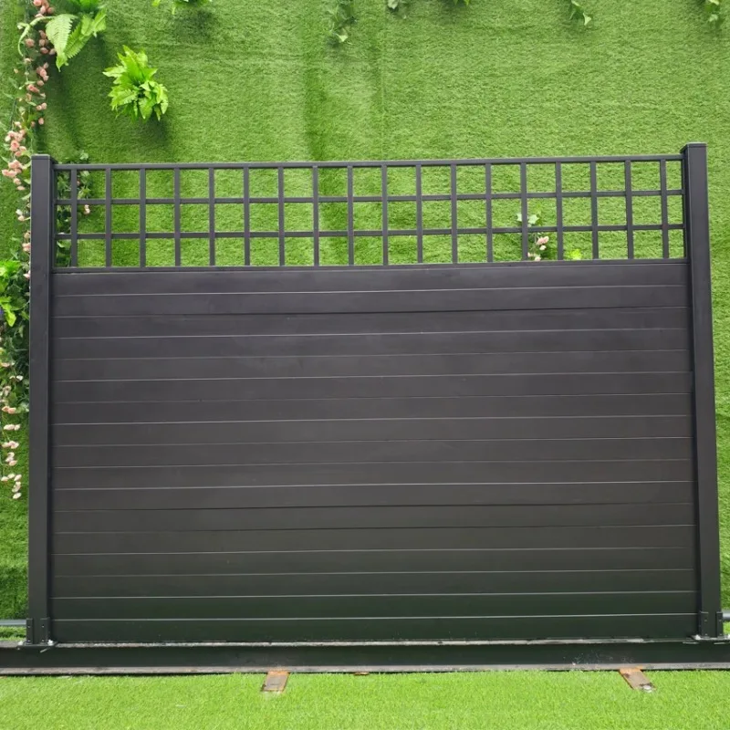 

Aluminum Fence 6*8ft Welded Rustproof Garden Privacy Black Metal Fence Panels