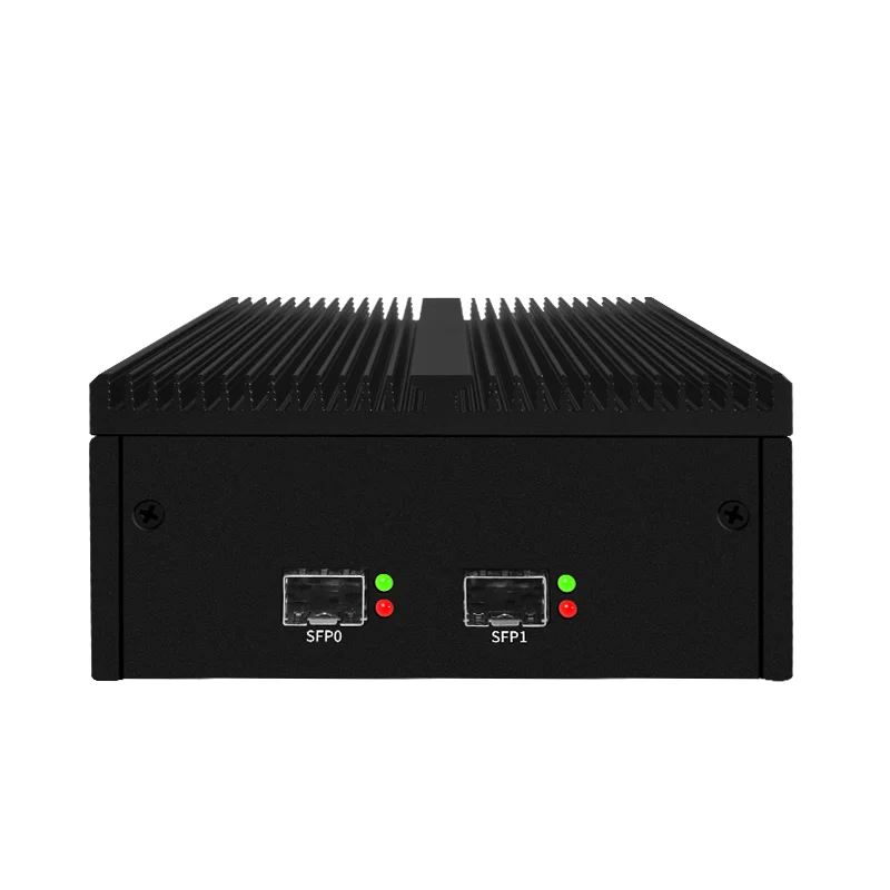 H10 Soft Router Mini Computer Industriale Intel N100 2*2.5G 2*10G/4*10G SFP + 12V-24V Ampia Ingresso Tensione Supporto TPM GPIO