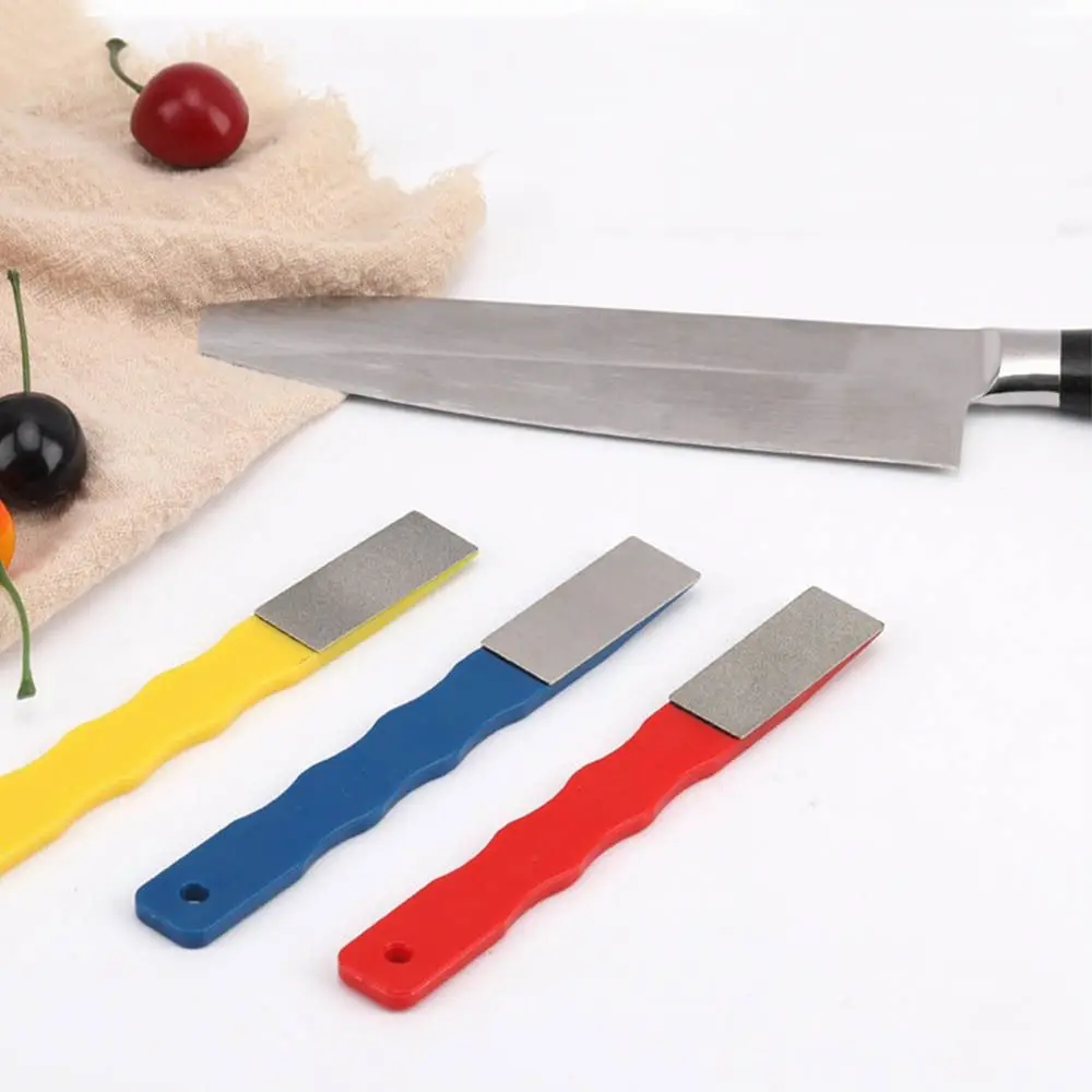 Non-slip Carbide Garden Tool Sharpener Pocket Blades Red Blades Sharpener 5.03*0.59 Inch Sharpening Tool Keeping Acute