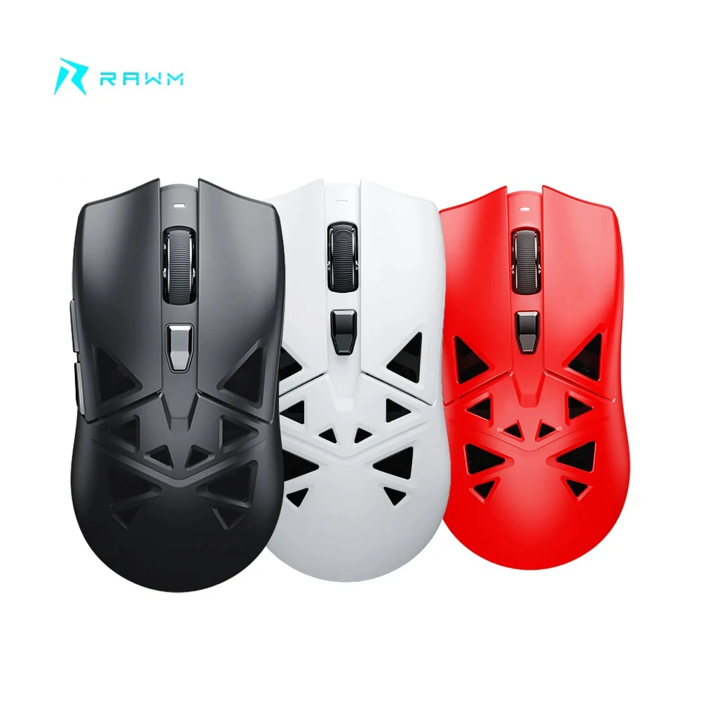 

Rawm Sa-ml01 Tri Mode Mouse Wireless Bluetooth Paw3395 Lightweight Ergonomics Mouse E-sports Gamer Computer Accessory Boys Gift