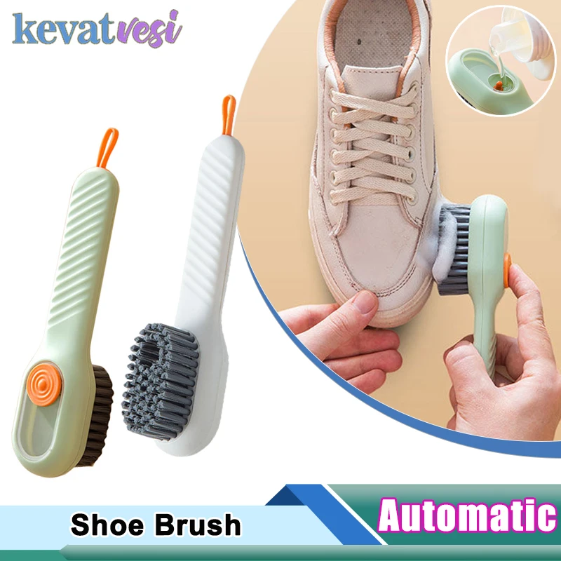 Automatic Shoe Brush Liquid Soap Dispenser Soft Cleaning Brush Household Laundry Cleaning Brush Multifunction Shoe Cleaner