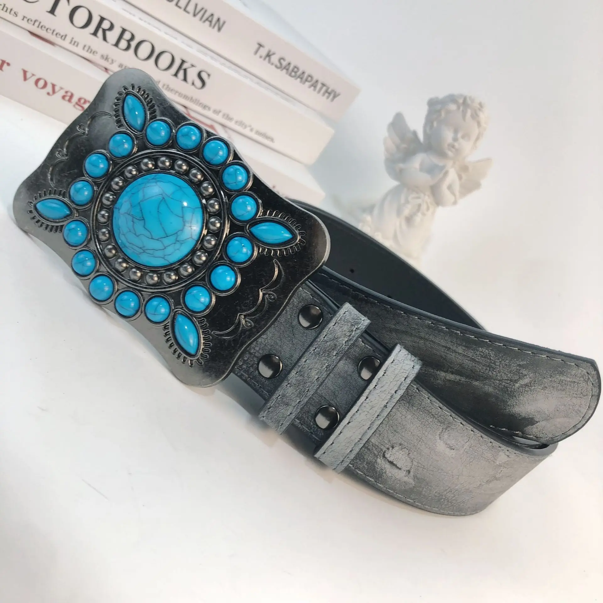 

‌ Широкий ремень в стиле бохо 2025 года — пояс в этническом стиле для женщин, богемный джинсовый аксессуар, ретро-пояс в стиле хиппи, модный эстетический ремень унисекс