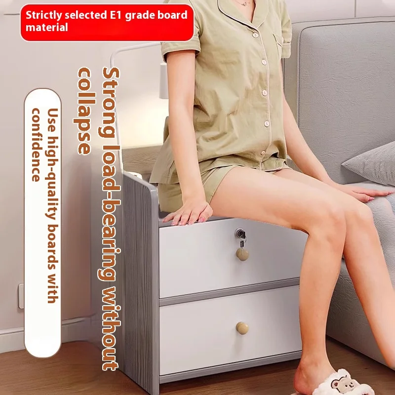 طاولة سرير خشبية حديثة وبسيطة للمساحات الصغيرة للتخزين المنزلي في غرف النوم للإيجار لاستخدام غرفة المعيشة