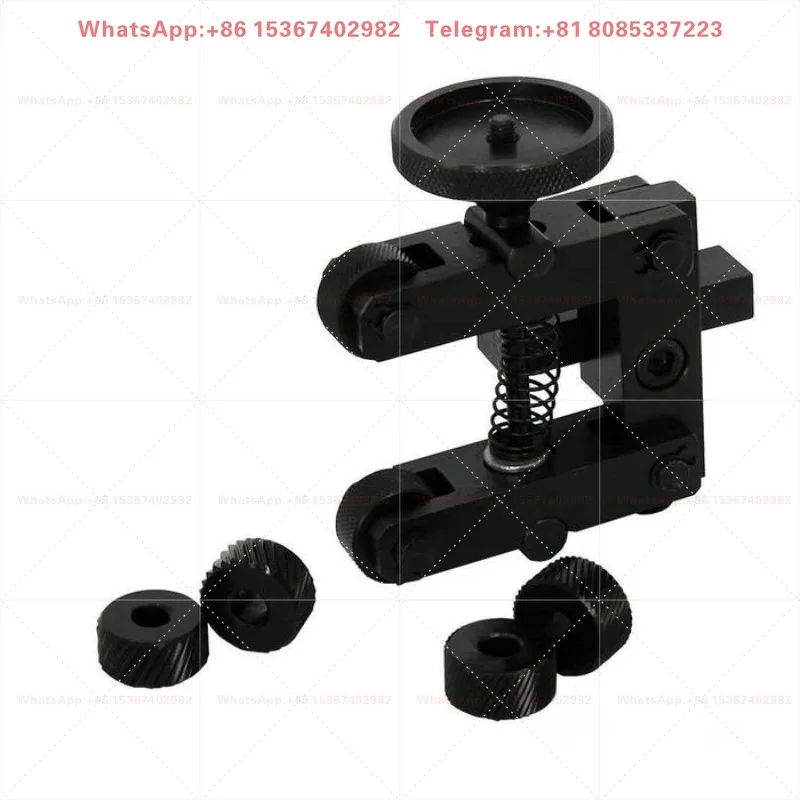 Adjustable Lathe Knurling Tool Holder Linear Knurl Shank with 6pcs CR15 20mm Knurling Wheels Durable Tool Set for Mini Lathe