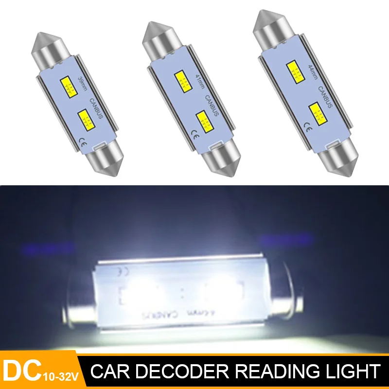 10pcs Customization Car Accessories Festoon Led Light 2SMD 2055 Interior Festoon Led Lights Bulb Auto Lamps 6000K