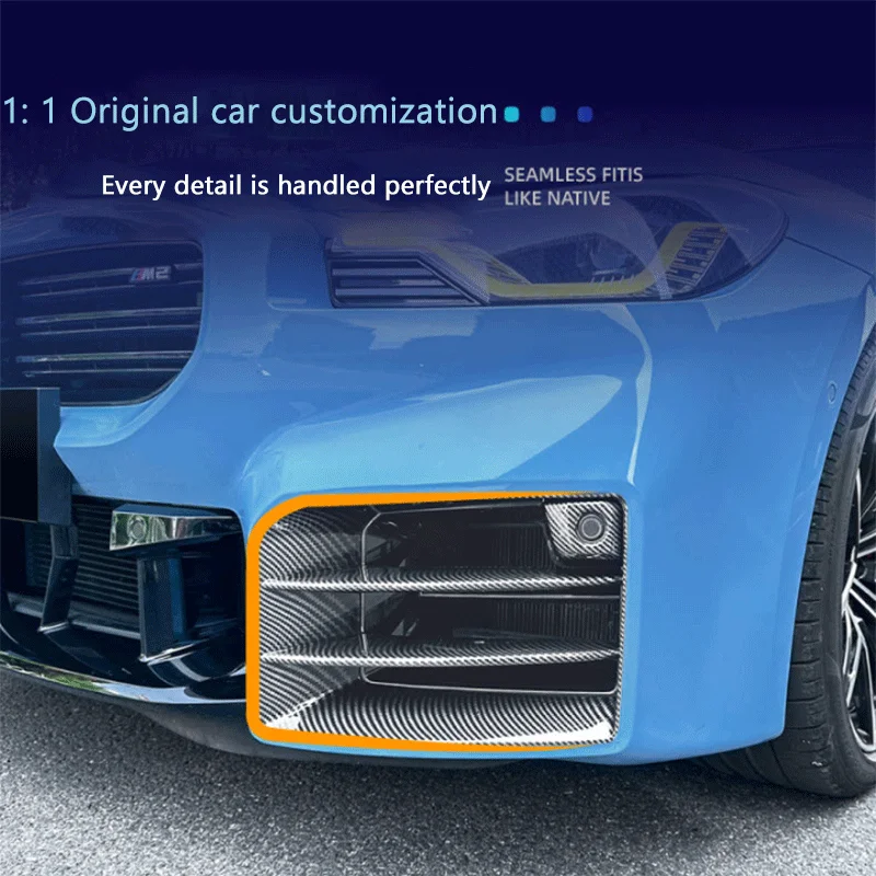 Front Windblade Front Air Inlet Grille Patch Trim For BMW 2 Series M2 G87 2023+ Exterior Car Modification Tuning Accessories