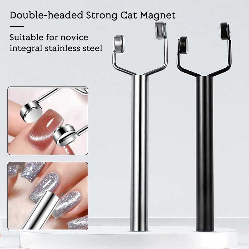 Double Head Strong 3 In 1 Y-Shaped Nail Magnet Cat Magnetic UV Gel Polish Nail Art Tools Manicure Nail Art Magnet Stick Board