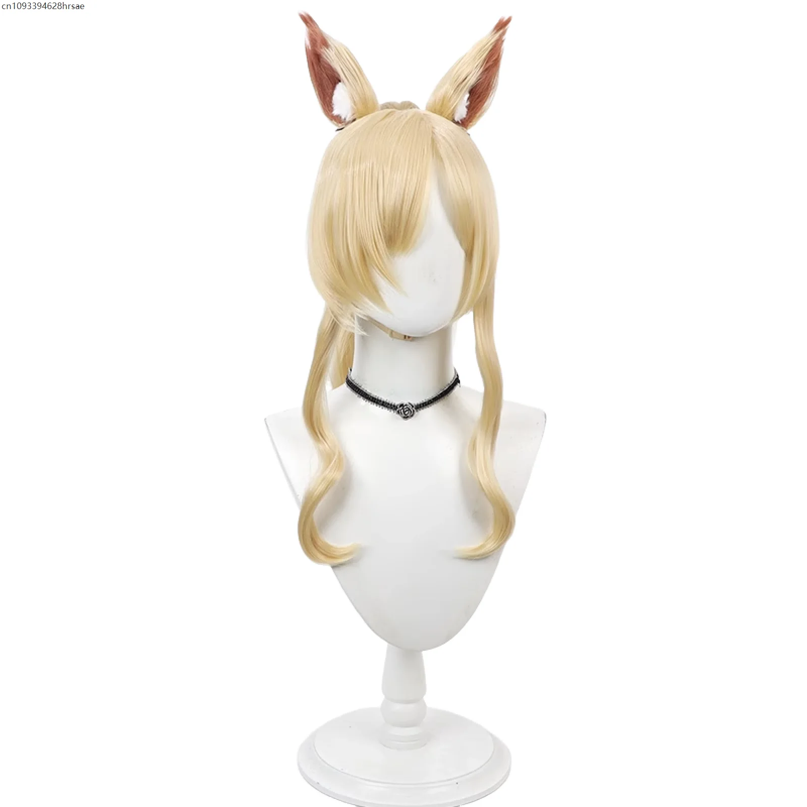 

Games Cosplay Wig Blonde Long 60cm Synthetic Hair Heat Resistant Headwear Halo Halloween Carnival Party Costume Prop