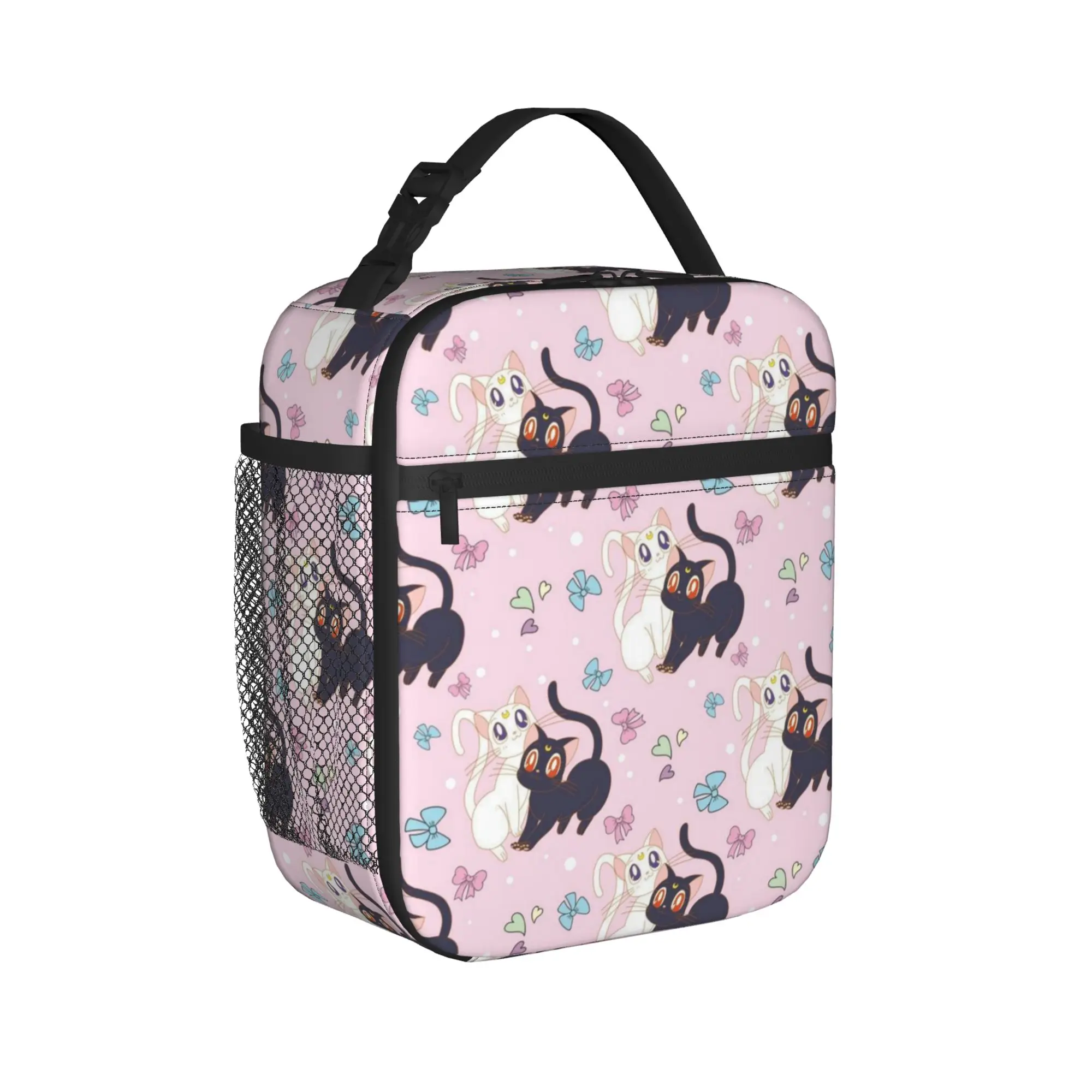 Usagis Tsukinos Cartoon Moon Cat Thermal Insulated Lunch Bag for Work  Portable Bento Box Men Women Thermal Cooler Lunch Boxes